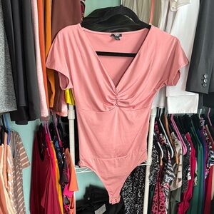 Express Blush Ruched Bodysuit